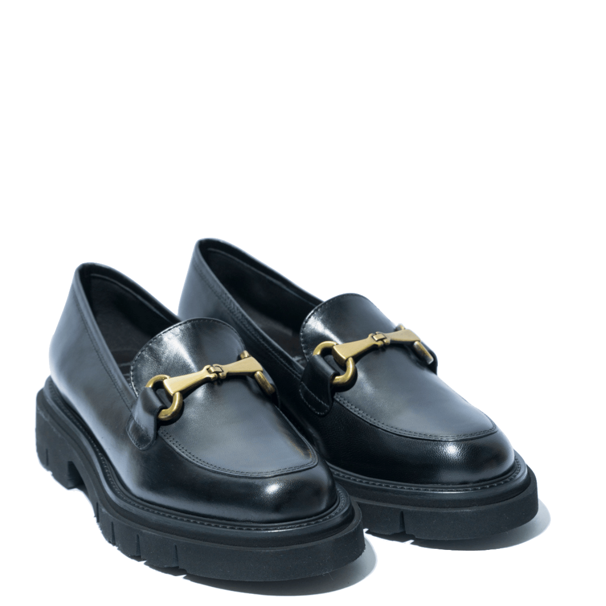 Mocassino Luca Grossi Morsetto Oro Opaco Pelle Natur Nero - Luca Grossi - Calzature Savorè