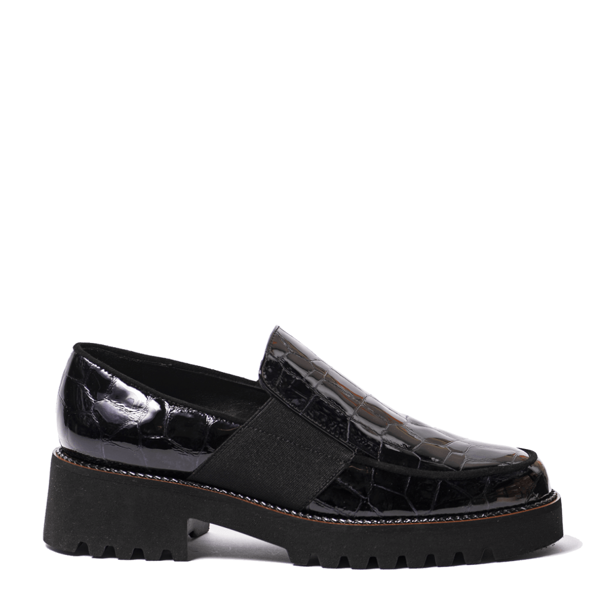Mocassino Luca Grossi Space Cocco Vernice Carbone - Luca Grossi - Calzature Savorè