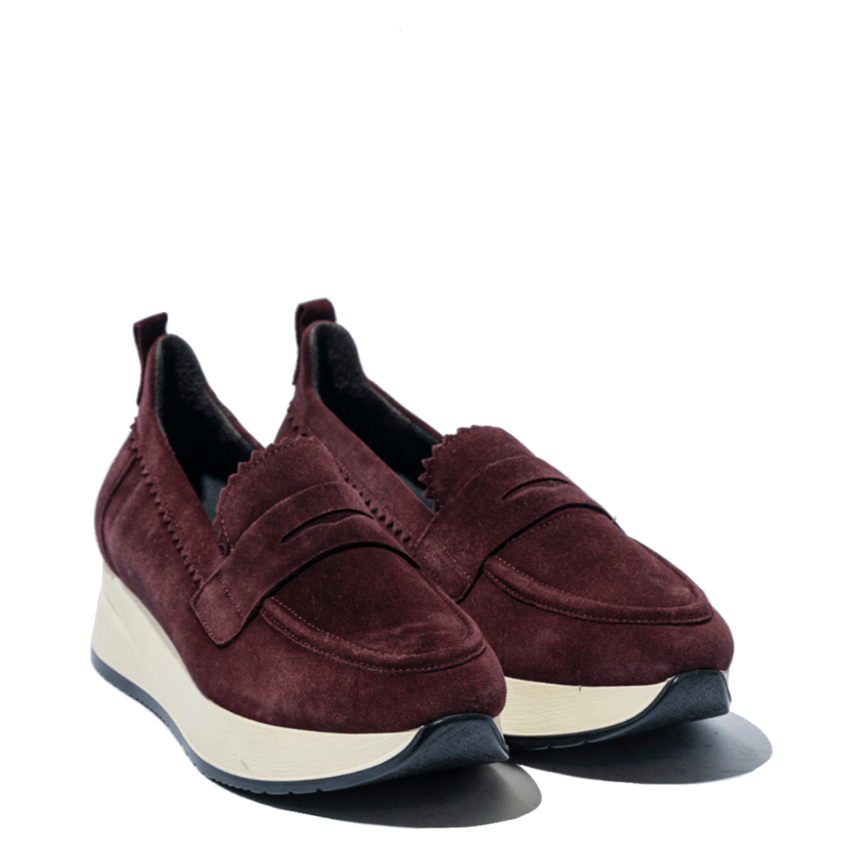 Mocassino Melluso Carla Camoscio Bordeaux - Melluso - Calzature Savorè