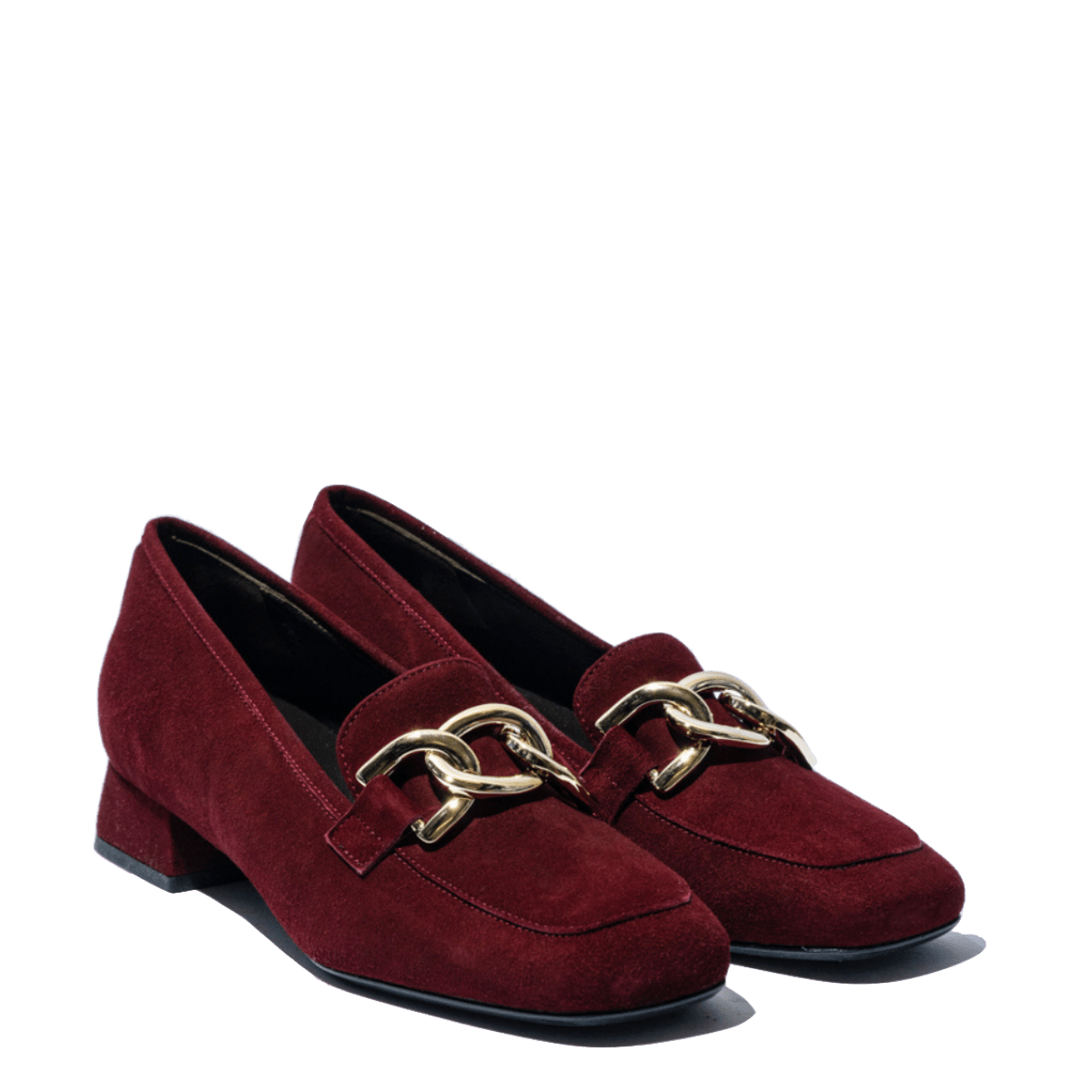 Mocassino Savorè Catena Dorata Camoscio Bordeaux - Savorè - Calzature Savorè