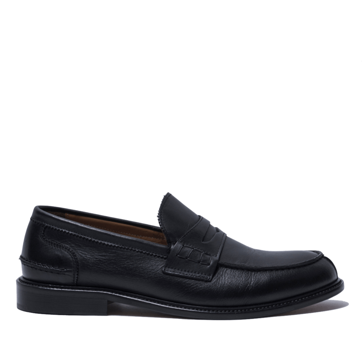 Mocassino Saxone Fodera Pelle Vitello Nero - Saxone - Calzature Savorè