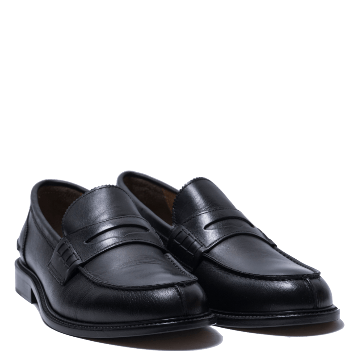 Mocassino Saxone Fodera Pelle Vitello Nero - Saxone - Calzature Savorè