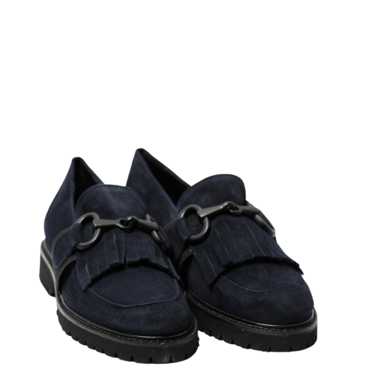 Mocassino Vitulli & Co. Frangia e Morsetto Camoscio Blu - Vitulli & Co. - Calzature Savorè