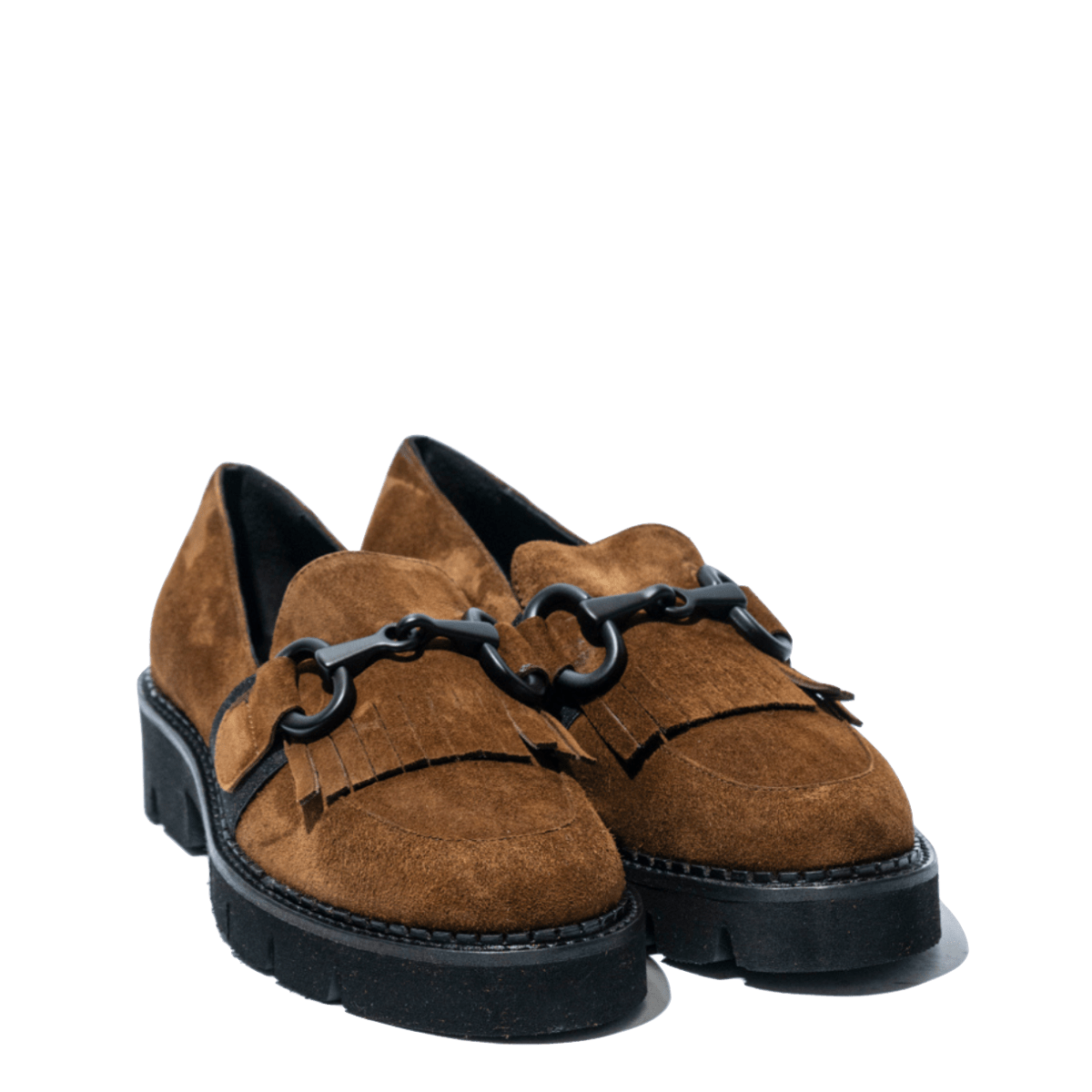 Mocassino Vitulli & Co. Frangia e Morsetto Camoscio Tabacco - Vitulli & Co. - Calzature Savorè