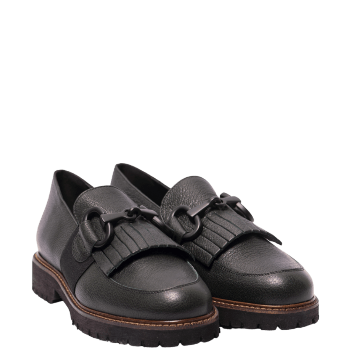Mocassino Vitulli & Co. Frangia e Morsetto Pelle Texas Verdone - Vitulli & Co. - Calzature Savorè