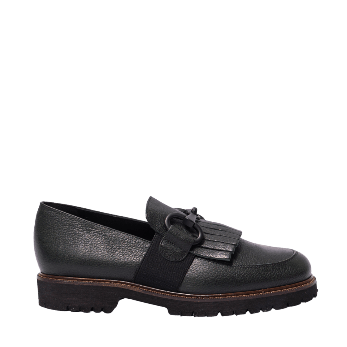 Mocassino Vitulli & Co. Frangia e Morsetto Pelle Texas Verdone - Vitulli & Co. - Calzature Savorè