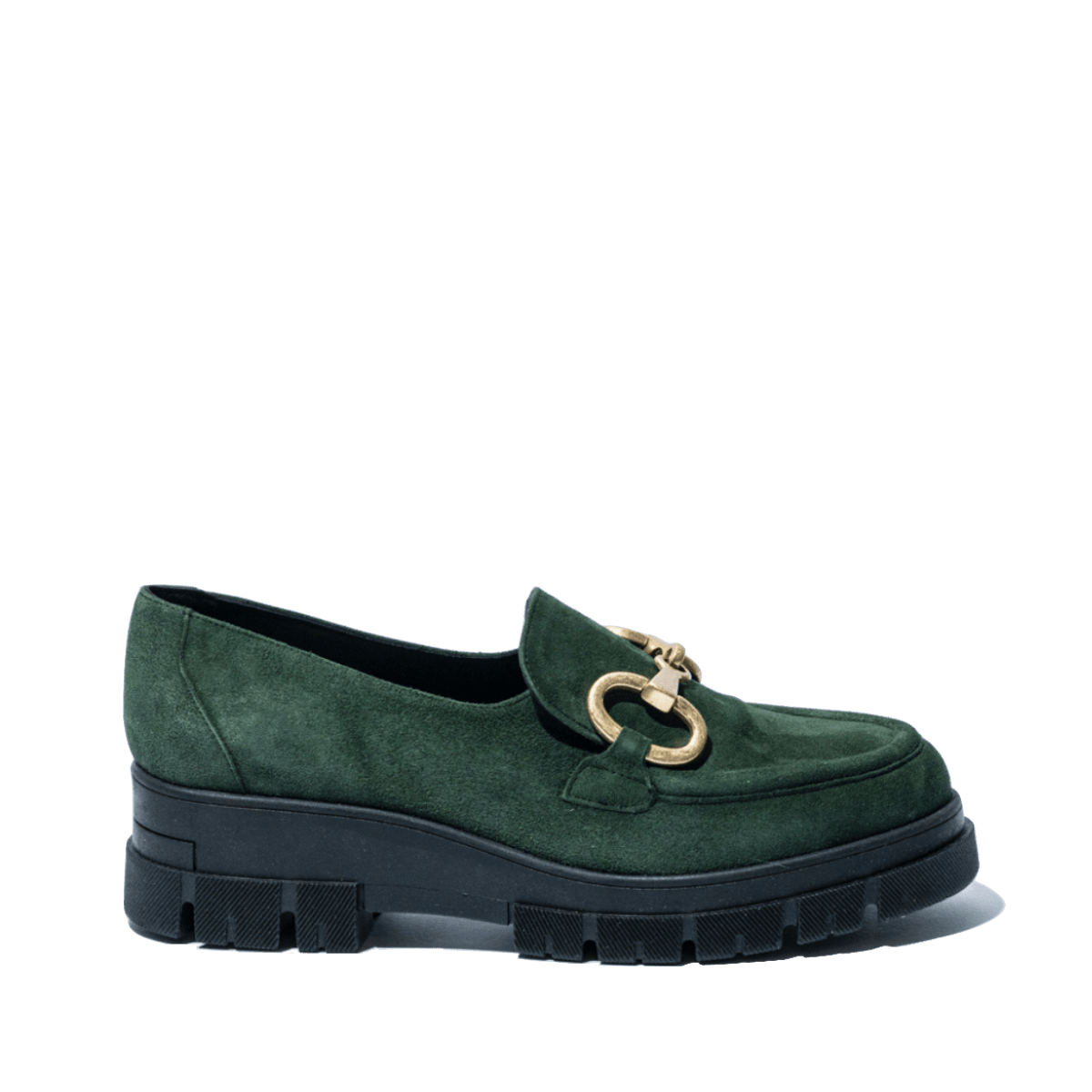 Mocassino Vitulli & Co. Morsetto Platino Camoscio Verde - Vitulli & Co. - Calzature Savorè