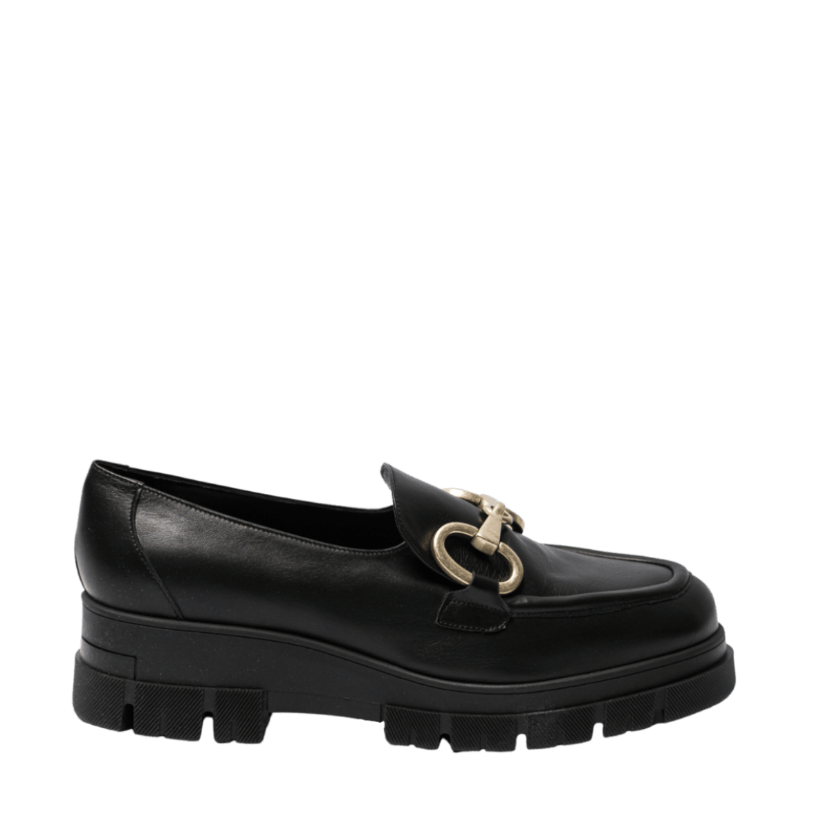 Mocassino Vitulli & Co. Morsetto Platino Vitello Nero - Vitulli & Co. - Calzature Savorè