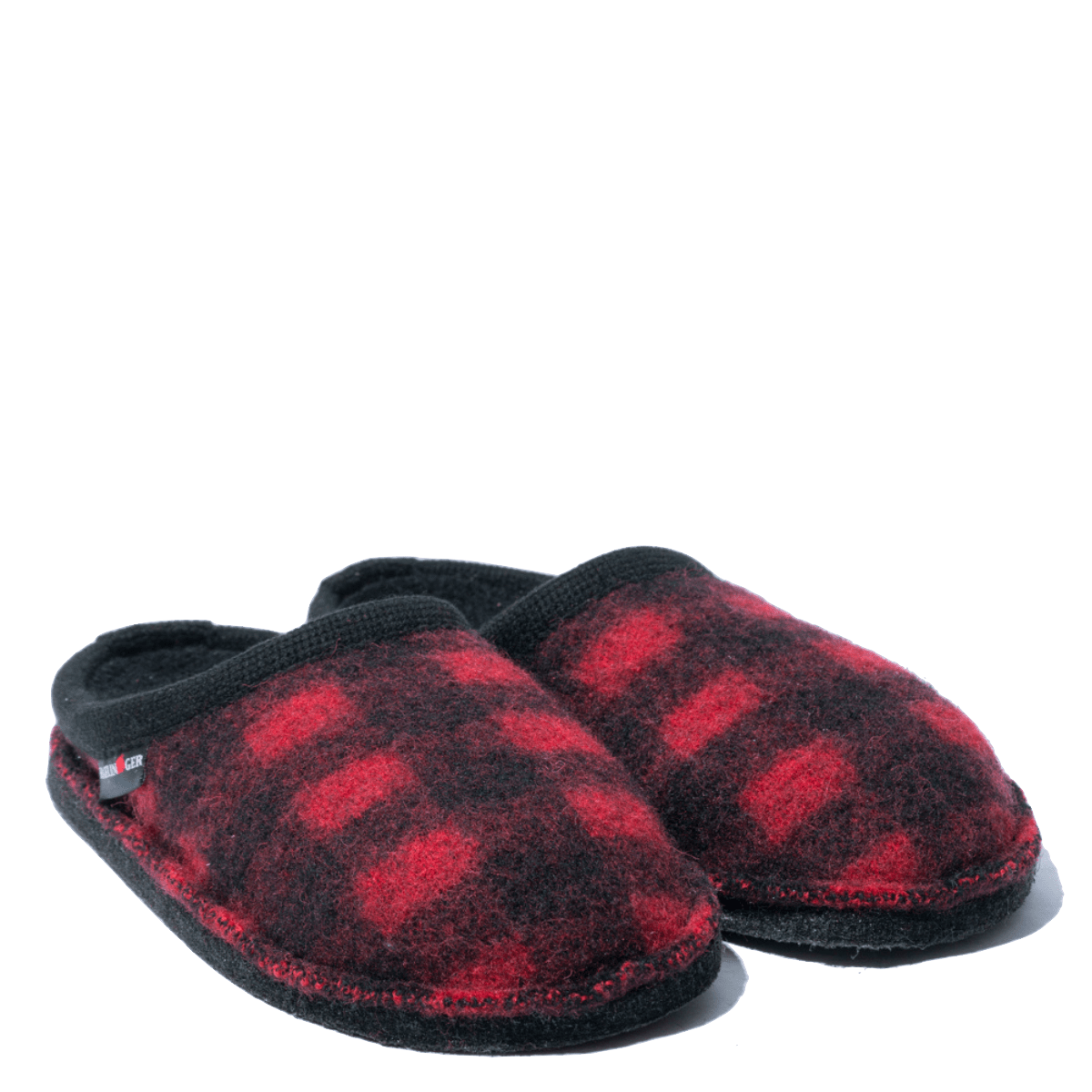 Pantofola Haflinger Flair Plaid Nero/Rosso - Haflinger - Calzature Savorè