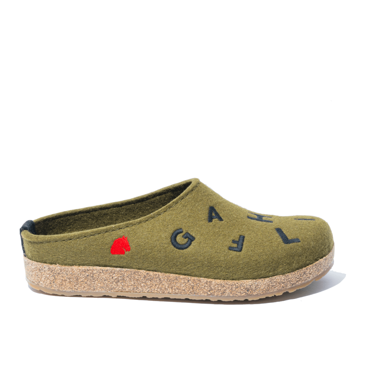 Pantofola Haflinger Grizzly Verde/Nero - Haflinger - Calzature Savorè