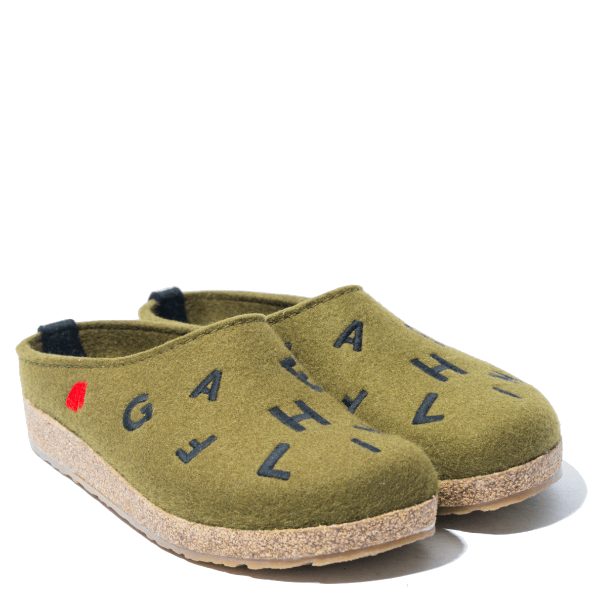 Pantofola Haflinger Grizzly Verde/Nero - Haflinger - Calzature Savorè