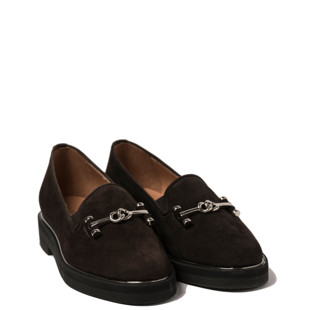 Pantofolina La Sellerie Morsetto Acciaio Camoscio Marrone - La Sellerie - Calzature Savorè