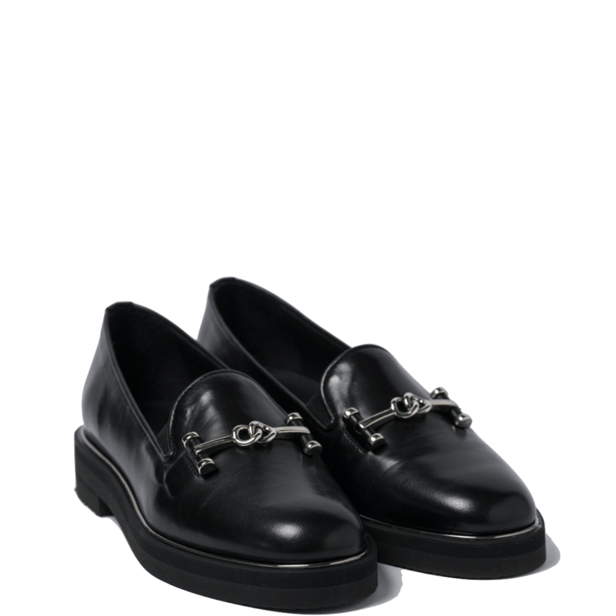 Pantofolina La Sellerie Morsetto Acciaio Nappa Nero - La Sellerie - Calzature Savorè