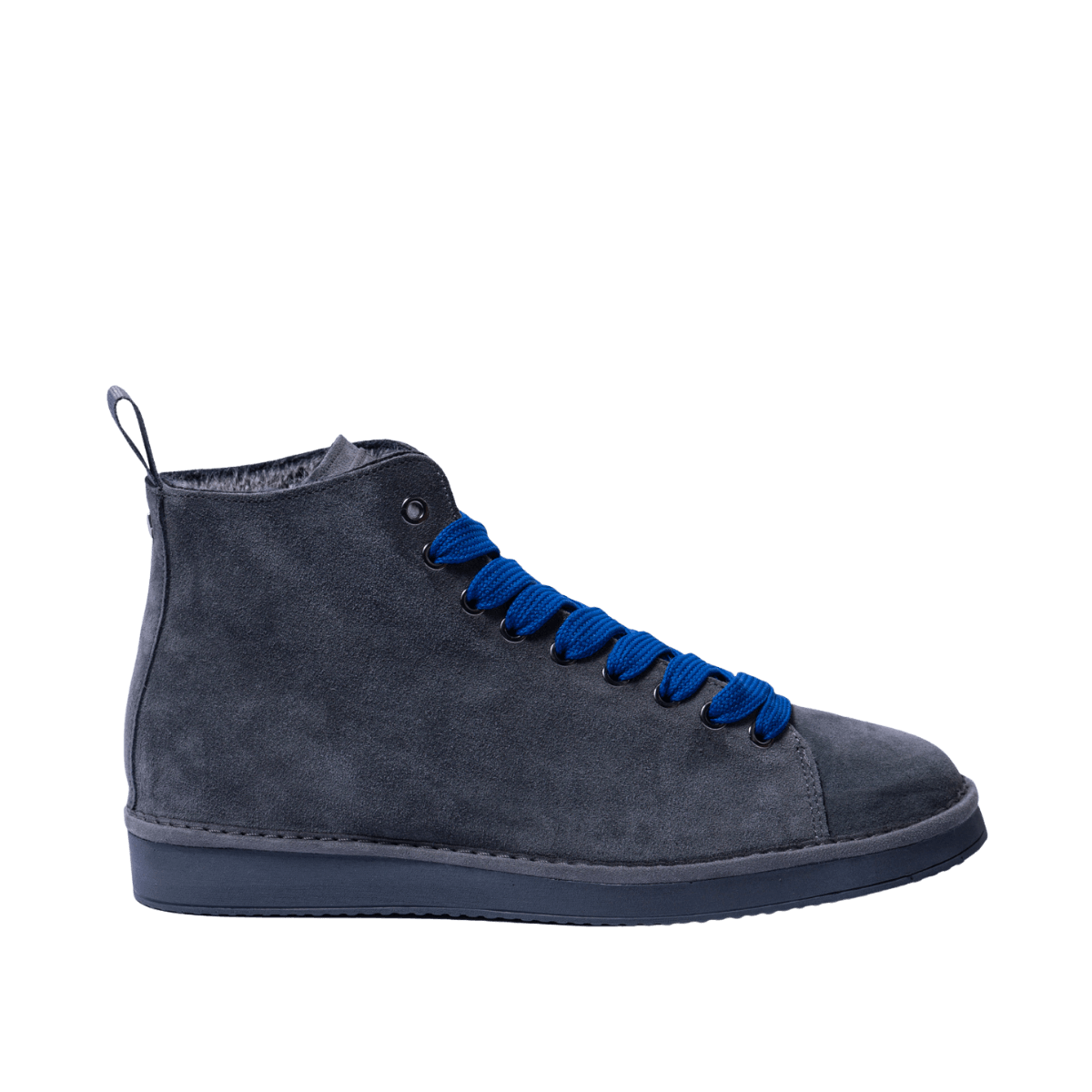Polacchino Pànchic Suede Faux Fur Anthracite Electric Blue - Pànchic - Calzature Savorè