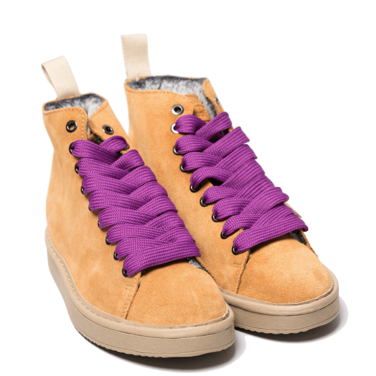 Polacchino Pànchic Suede Faux Fur Brown Sugar-Pansy - Pànchic - Calzature Savorè