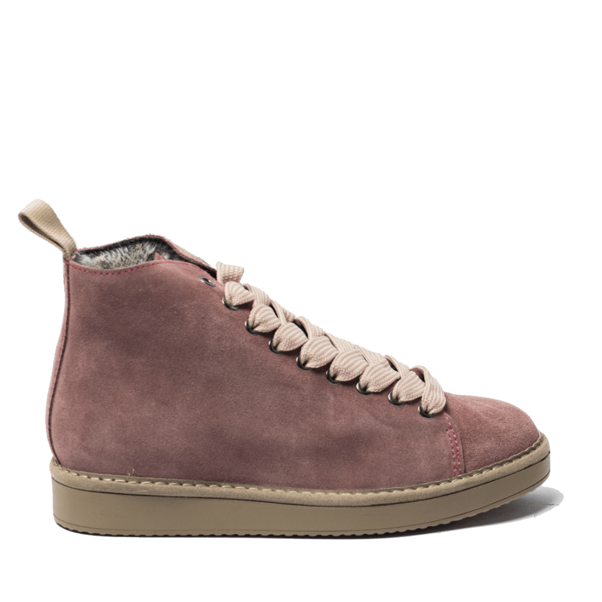 Polacchino Pànchic Suede Faux Fur Brownrose Powder Pink - Pànchic - Calzature Savorè