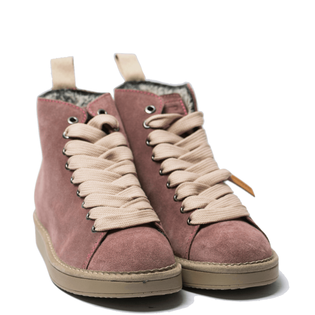 Polacchino Pànchic Suede Faux Fur Brownrose Powder Pink - Pànchic - Calzature Savorè
