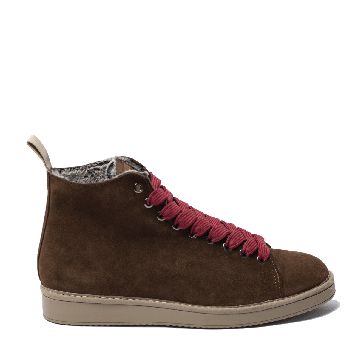 Polacchino Pànchic Suede Faux Fur Cocoa Biking Red - Pànchic - Calzature Savorè