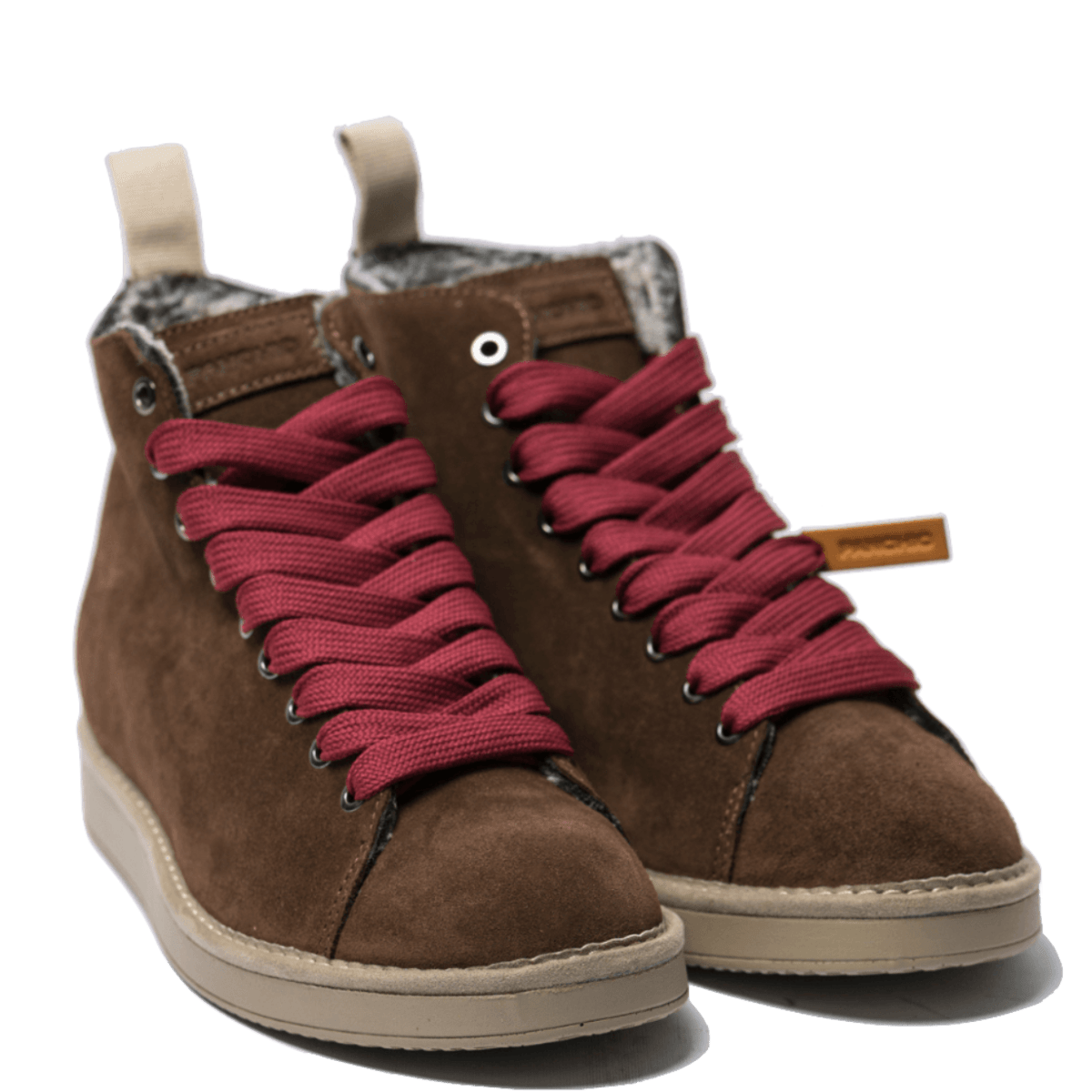 Polacchino Pànchic Suede Faux Fur Cocoa Biking Red - Pànchic - Calzature Savorè