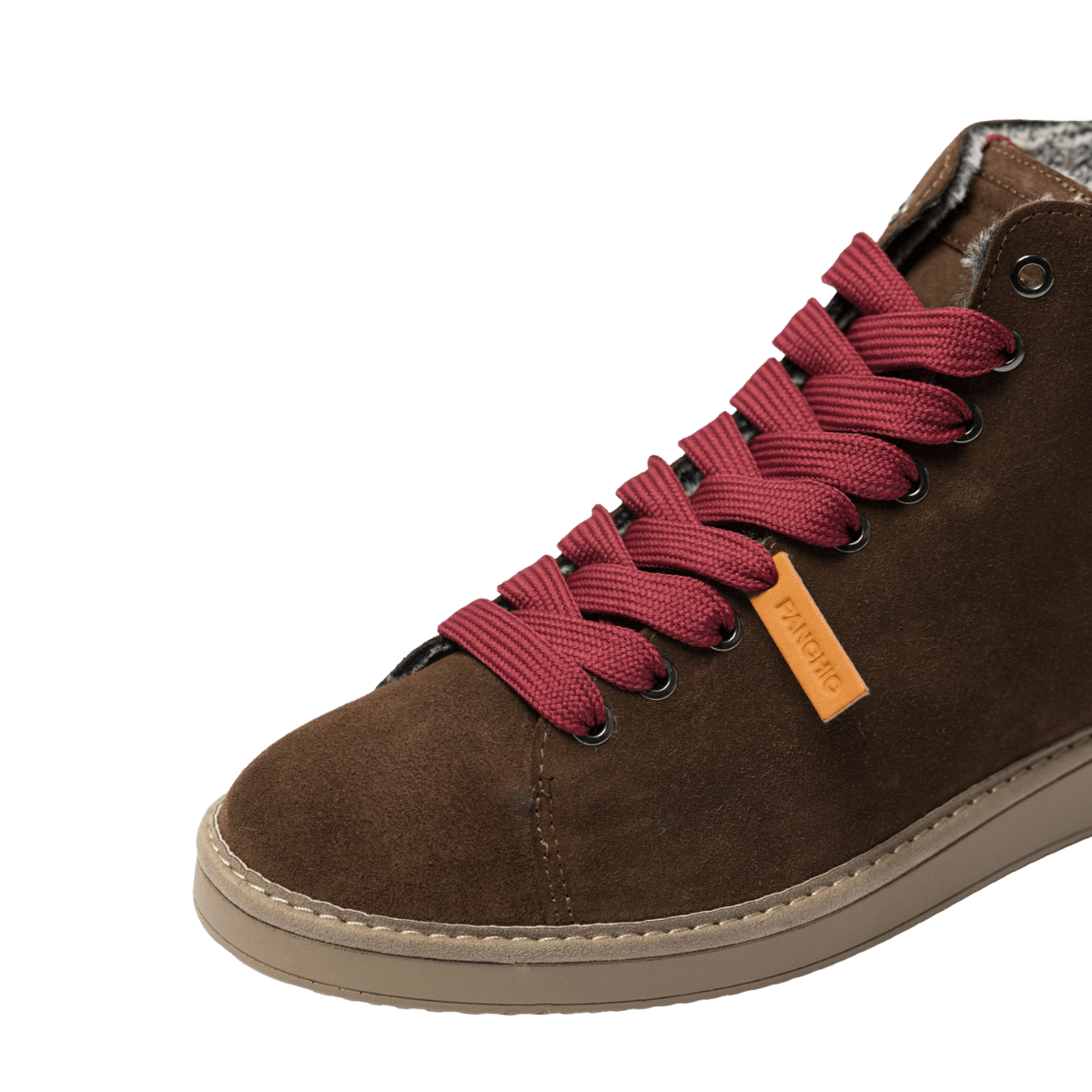 Polacchino Pànchic Suede Faux Fur Cocoa Biking Red - Pànchic - Calzature Savorè