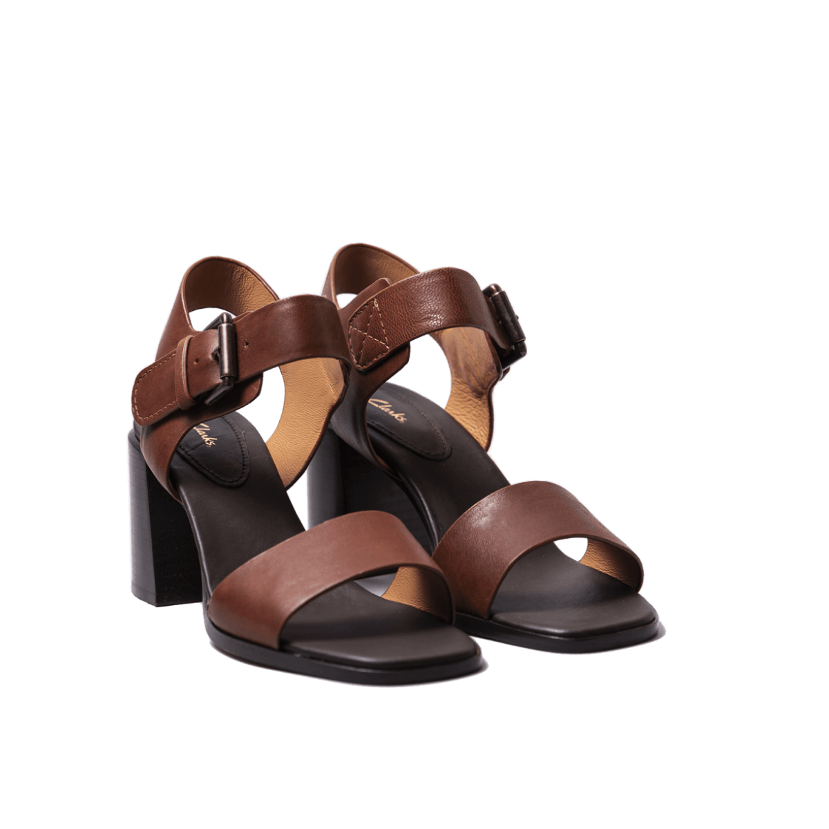 Sandalo Clark's Landra 70 Dark Tan Leather - Clark's - Calzature Savorè