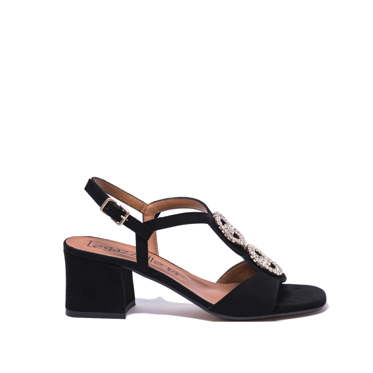 Sandalo Le Gazzelle Gioiello Camoscio Nero - Le Gazzelle - Calzature Savorè