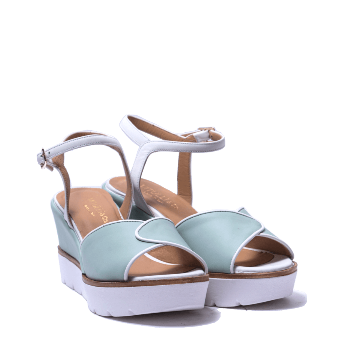 Sandalo Vitulli & Co. Nappa Azzurro/Bianco - Vitulli & Co. - Calzature Savorè