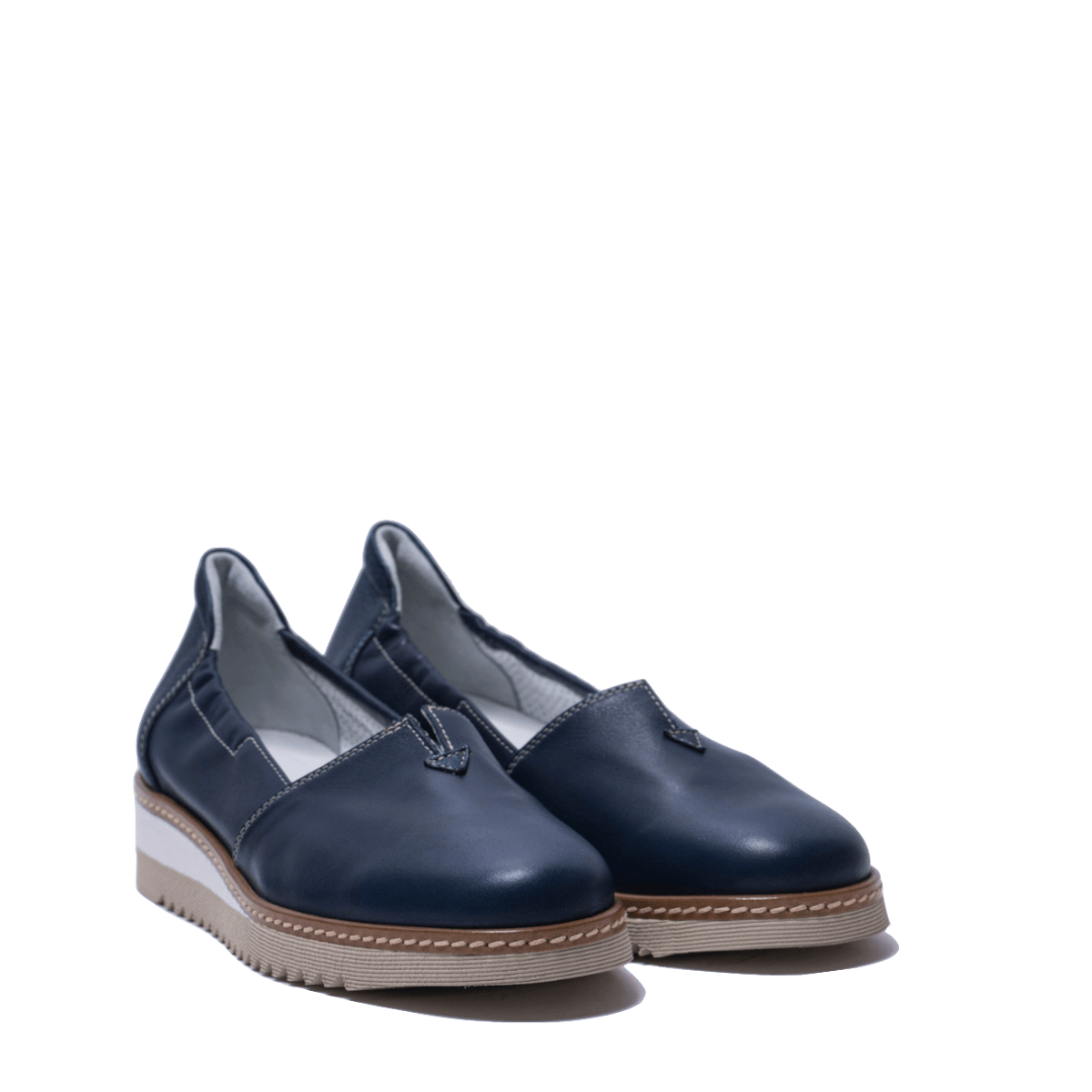 Slip-On Alfredo Giantin Pelle Savana-Safron Blu - Alfredo Giantin - Calzature Savorè