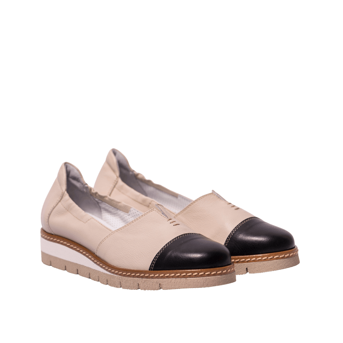 Slip-On Alfredo Giantin Pony Crema-Nero - Alfredo Giantin - Calzature Savorè