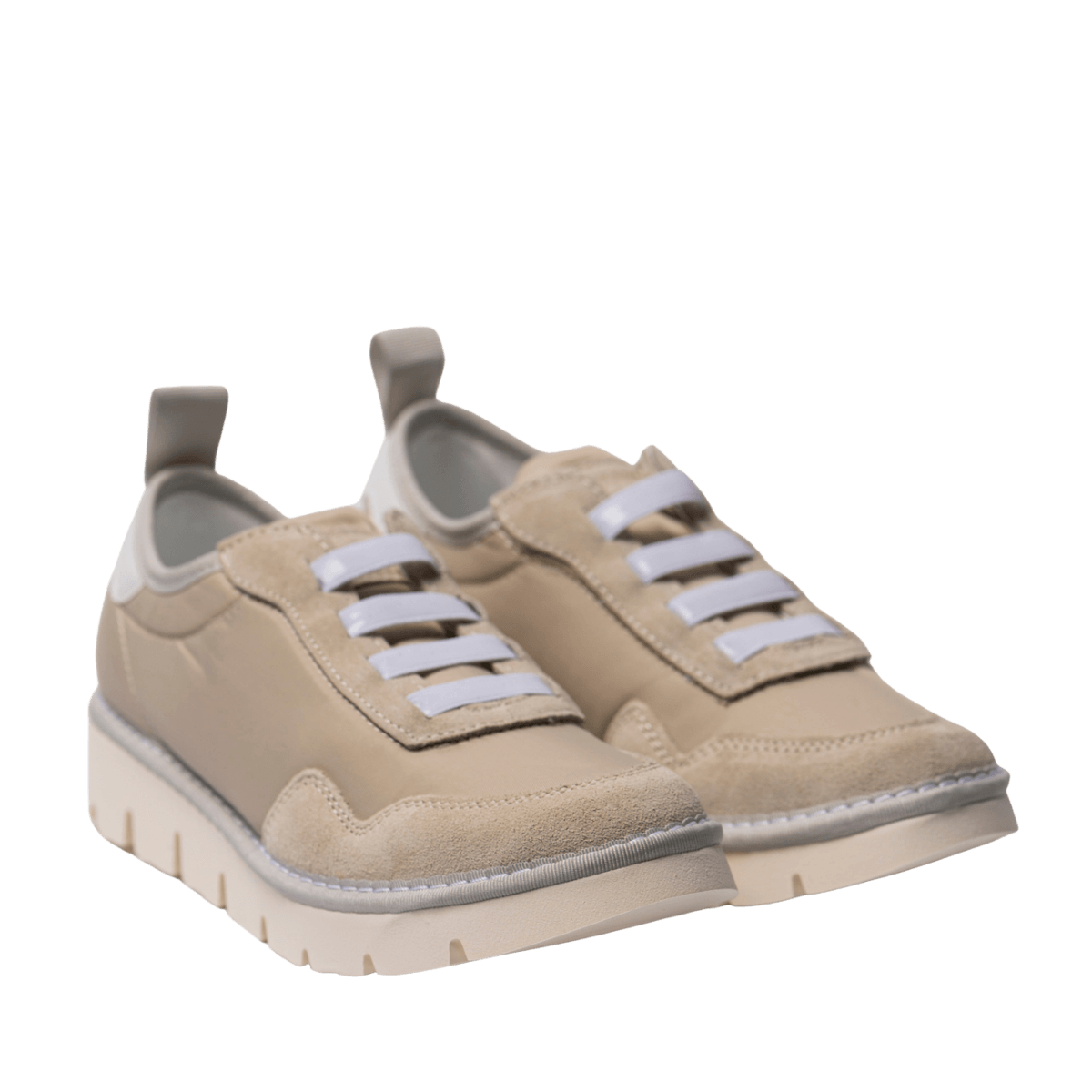 Slip-On Pànchic Nylon e Suede Light Grey