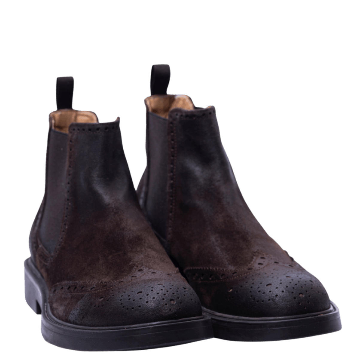 Stivaletto Beatles Brecos Camoscio Coda Di Rondine Marrone - Brecos - Calzature Savorè