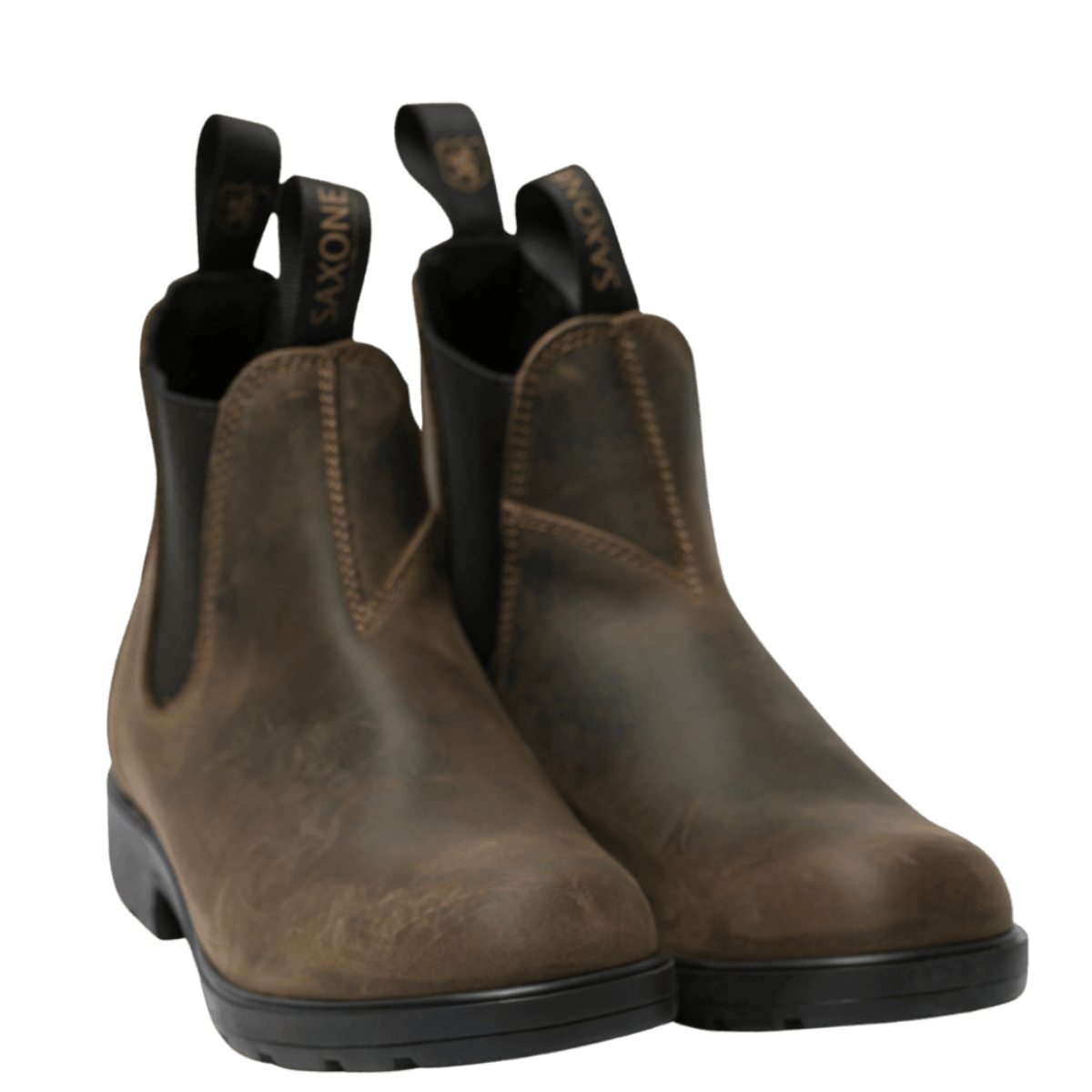 Stivaletto Beatles Saxone Pelle Ingrassata Moro-Moro Man - Saxone - Calzature Savorè