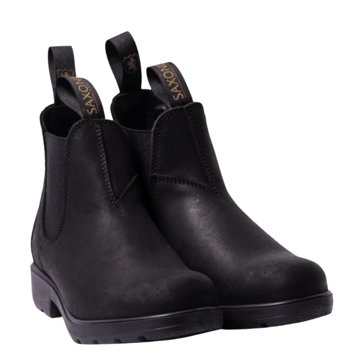 Stivaletto Beatles Saxone Woman Pelle Ingrassata Nero-Nero - Saxone - Calzature Savorè