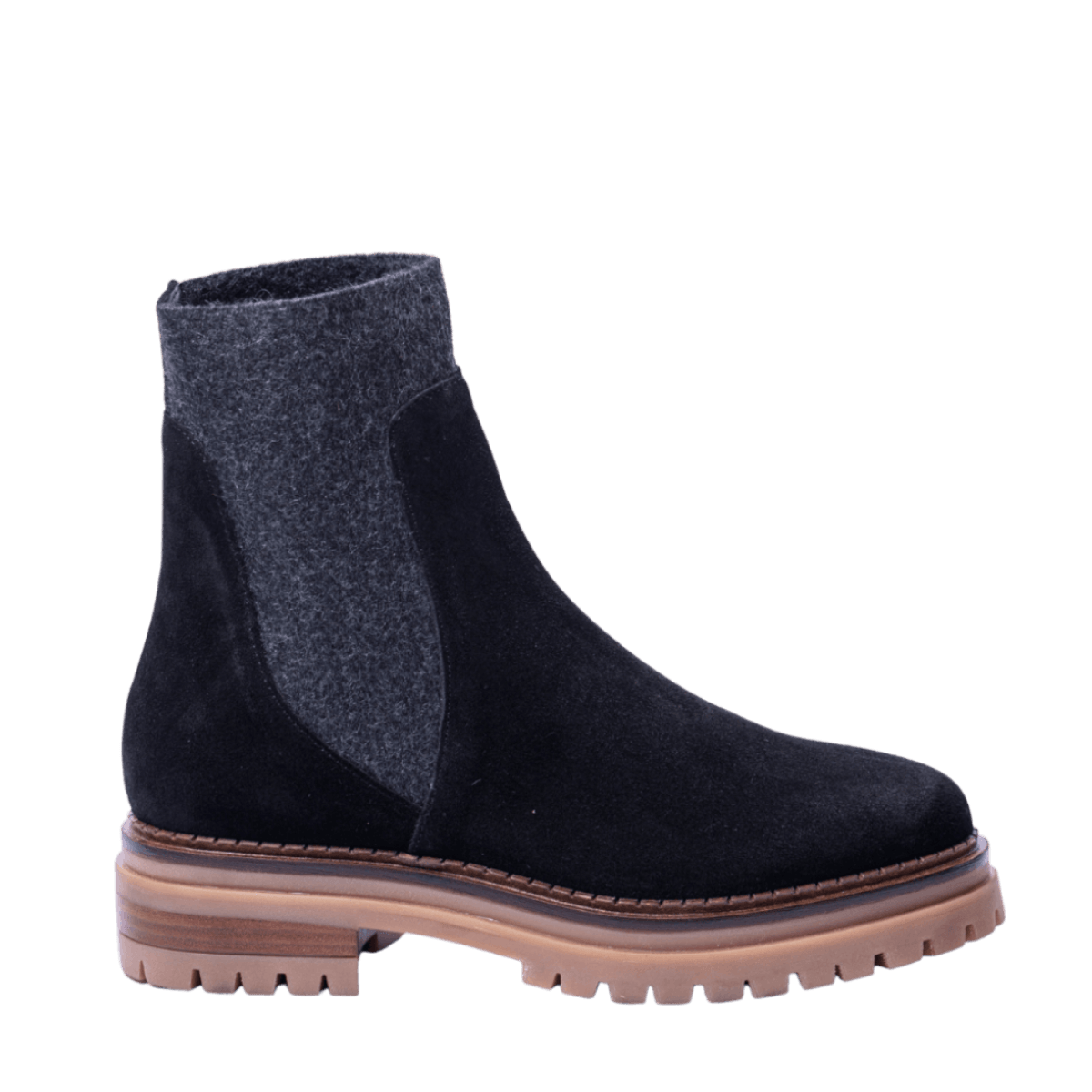 Stivaletto Luca Grossi Sensory Camoscio Nero e Lana Cotta - Luca Grossi - Calzature Savorè