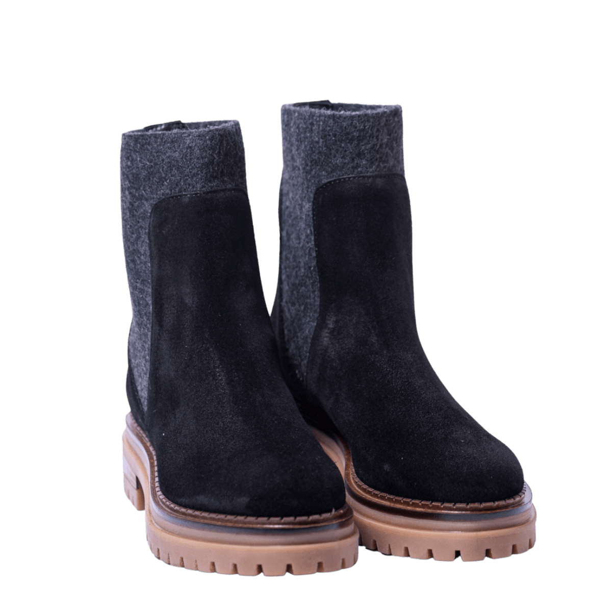 Stivaletto Luca Grossi Sensory Camoscio Nero e Lana Cotta - Luca Grossi - Calzature Savorè