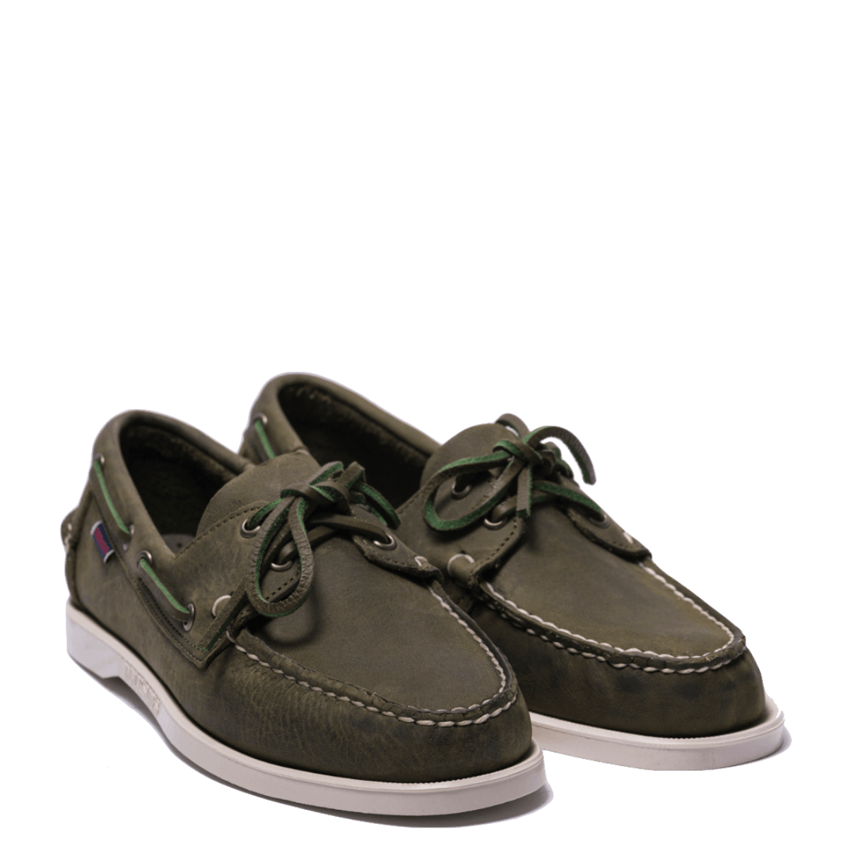 Vela Docksides Sebago Portland Crazy H Green Military - Sebago - Calzature Savorè