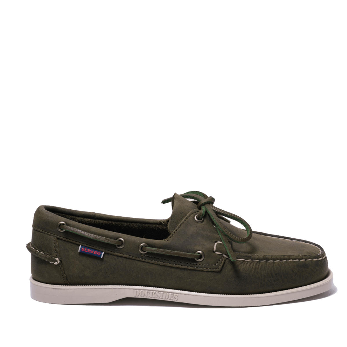 Vela Docksides Sebago Portland Crazy H Green Military - Sebago - Calzature Savorè