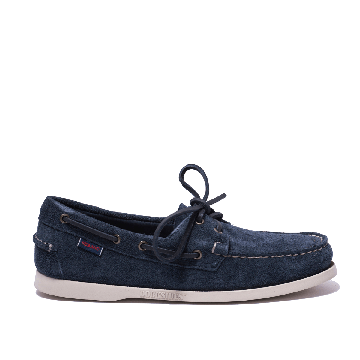 Vela Docksides Sebago Portland Flesh Out Suede Blue Navy - Sebago - Calzature Savorè