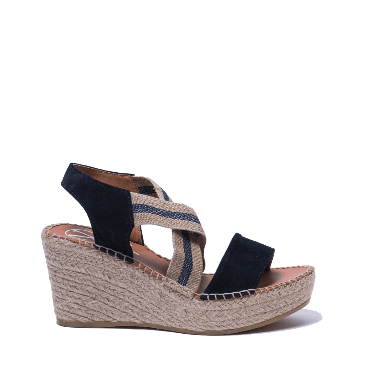 Zeppa Alta in Corda Incrocio Camoscio Ocean - Viguera - Calzature Savorè