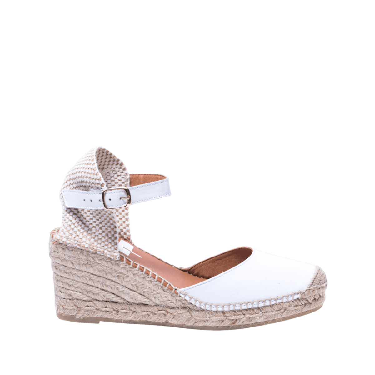 Zeppa Alta Viguera Cinturino Pelle Bianco - Viguera - Calzature Savorè