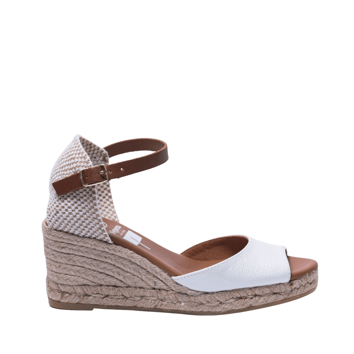 Zeppa in Corda Viguera Apertura in Punta Pelle Bianco - Viguera - Calzature Savorè