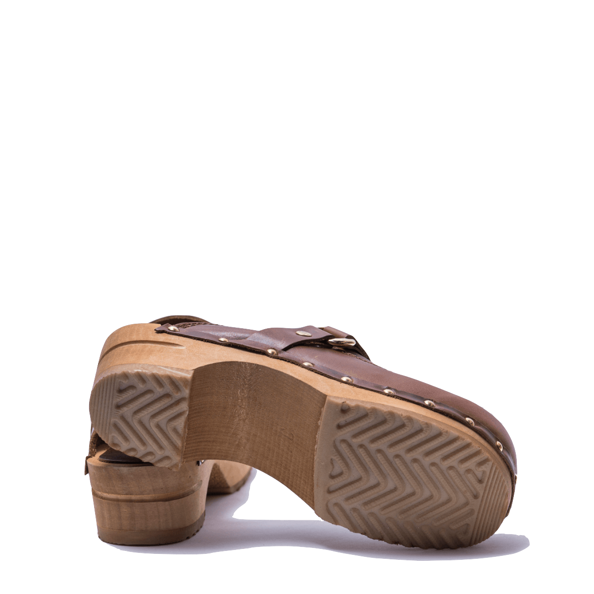 Zoccolo Sanita Fibbia Lillen Open Leather Brown - Sanita - Calzature Savorè