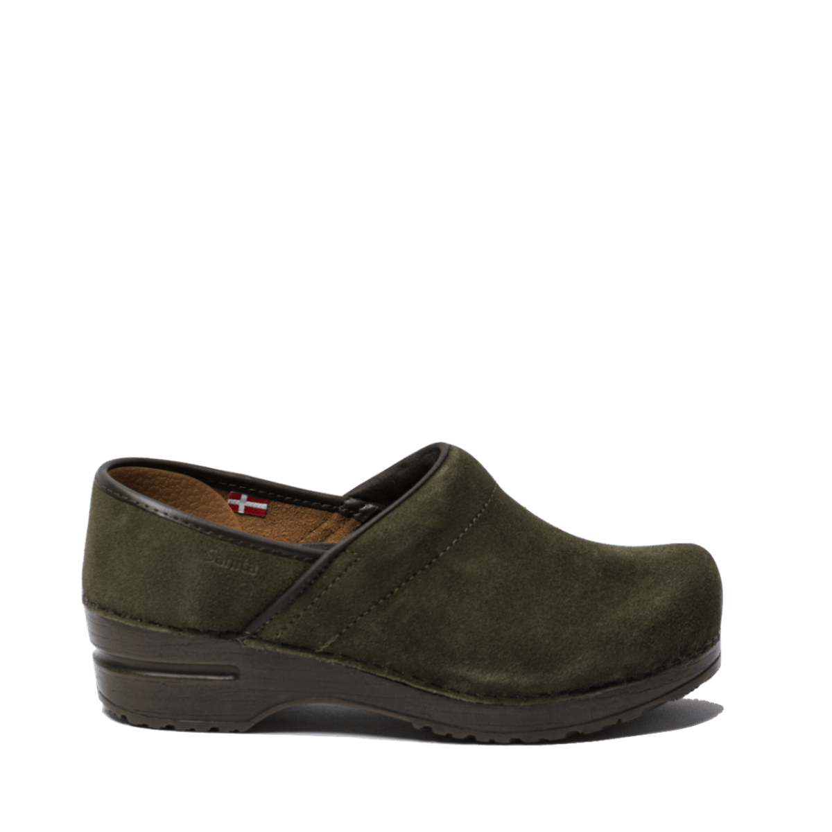 Zoccolo Sanita Original Prof. Vaiana Camoscio Olive - Calzature Savorè - Calzature Savorè