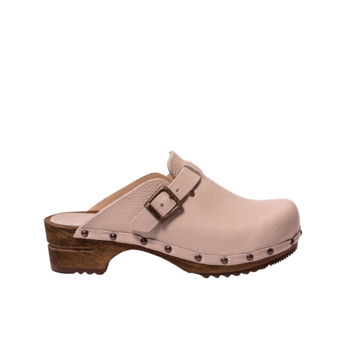 Zoccolo Sanita Wood Kristel Open Oil Leather White - Sanita - Calzature Savorè