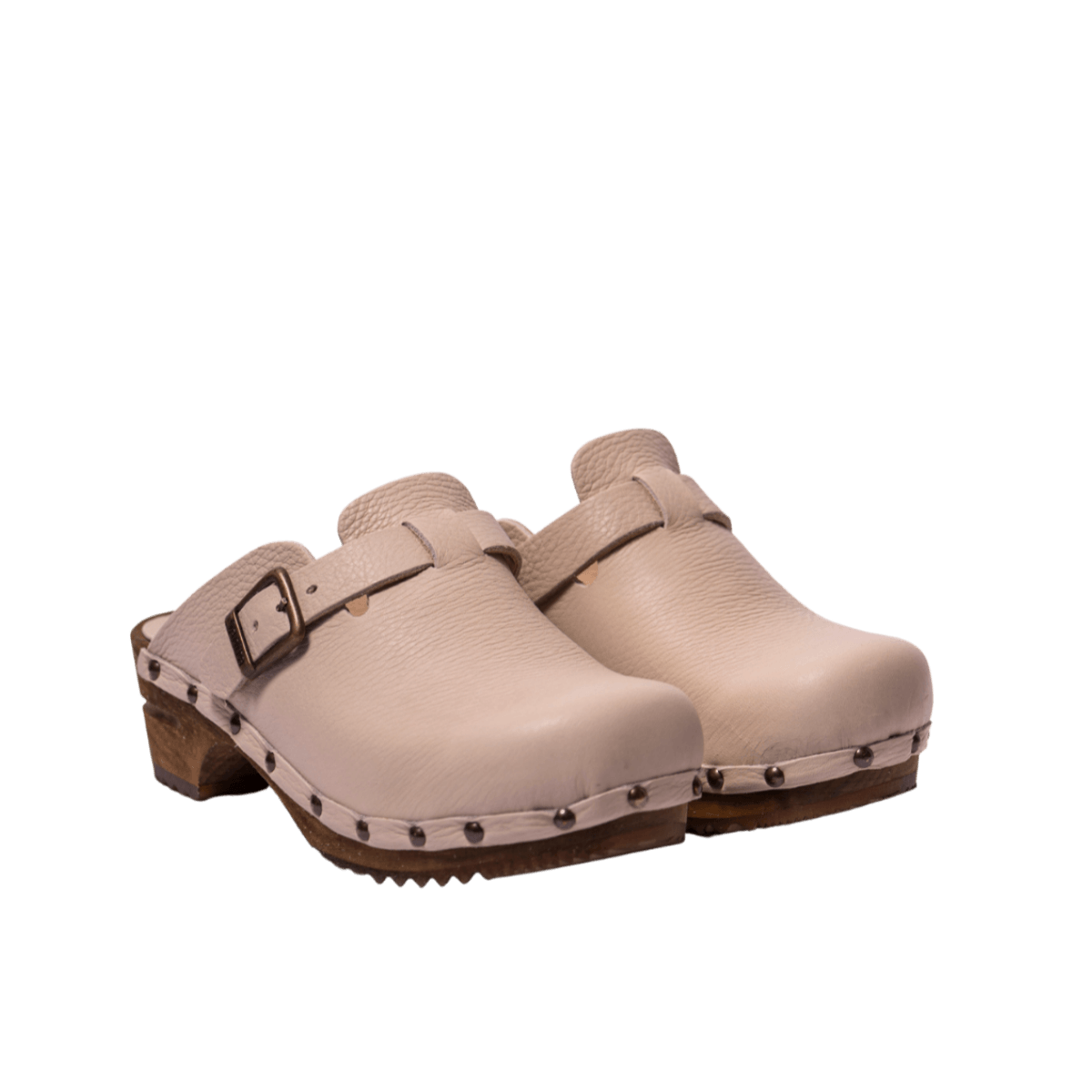 Zoccolo Sanita Wood Kristel Open Oil Leather White - Sanita - Calzature Savorè
