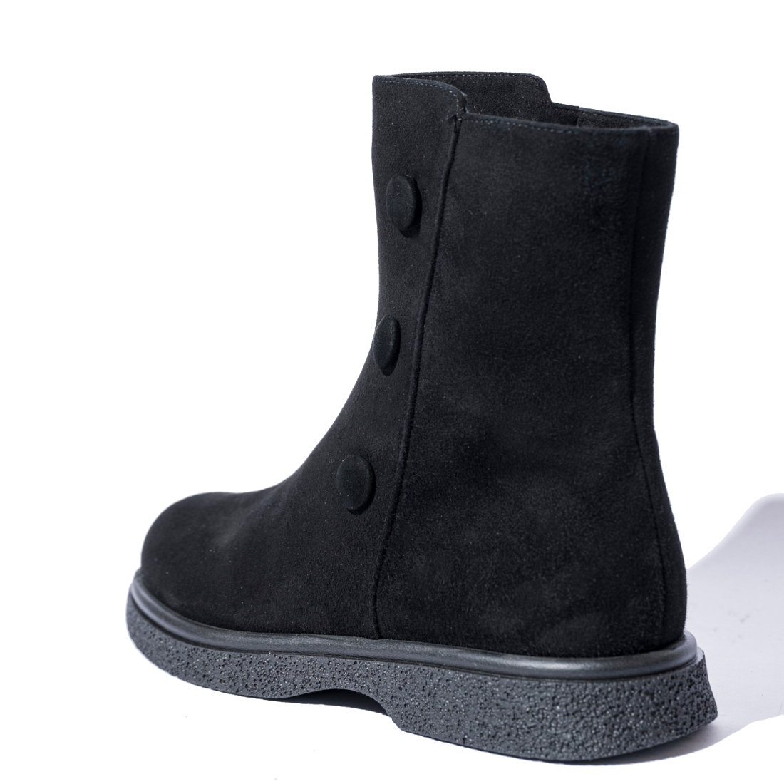 Stivaletto-La-Sellerie-Bottoni-Camoscio-Nero-4