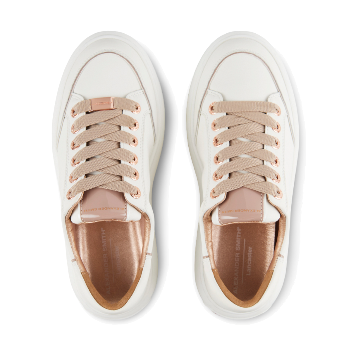 Sneaker-Alexander-Smith-Lancaster-Pelle-Martellata-Off-White-/-Light-Sand-5