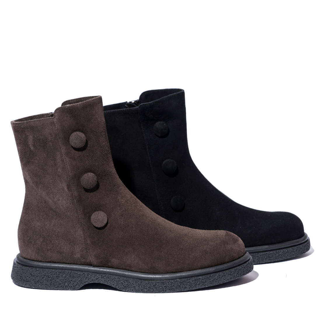 Stivaletto-La-Sellerie-Bottoni-Camoscio-Caffè-5