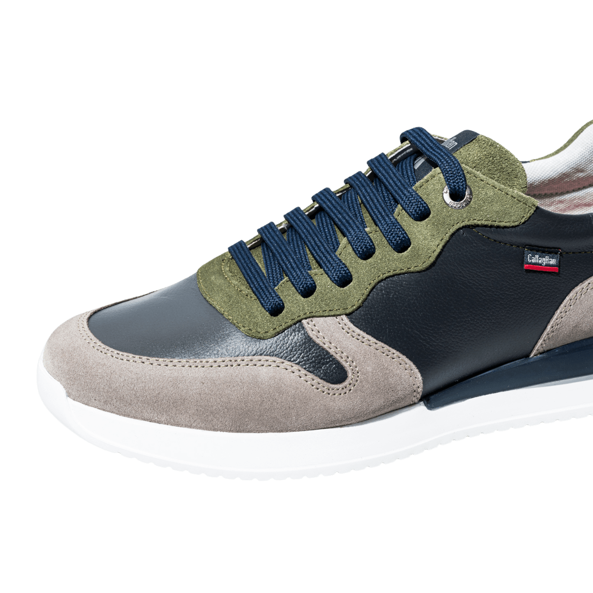 Allacciata Callaghan Pelle Luxe Blu/Verde/Beige - Callaghan - Calzature Savorè