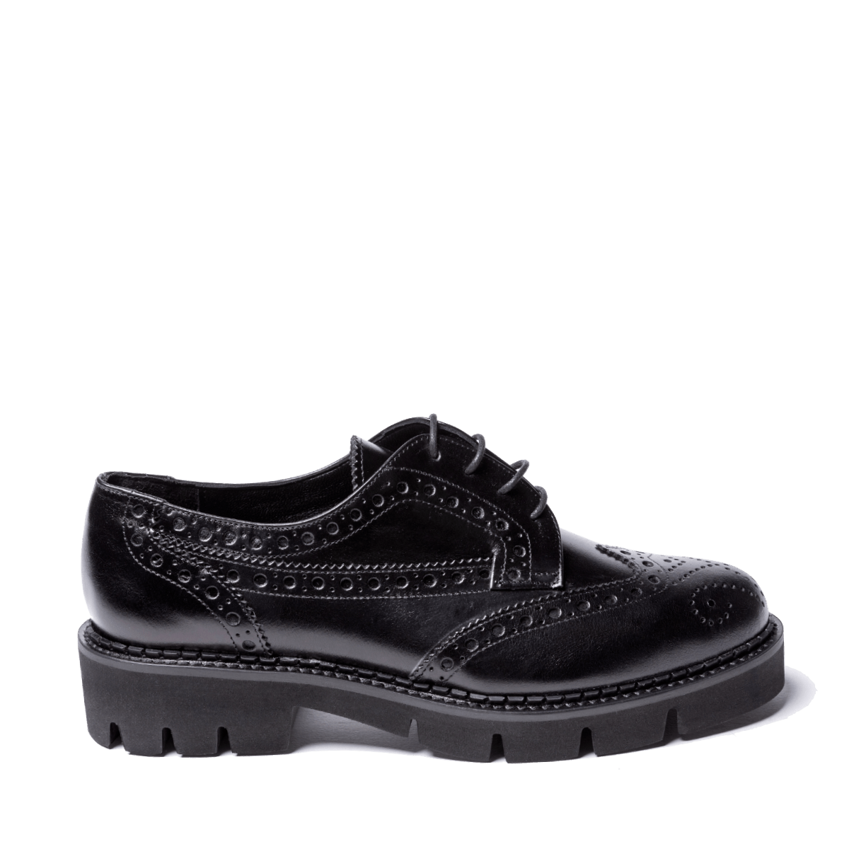 Allacciata Derby Vitulli & Co. Coda Di Rondine Pelle Sierra Nero - Vitulli & Co. - Calzature Savorè